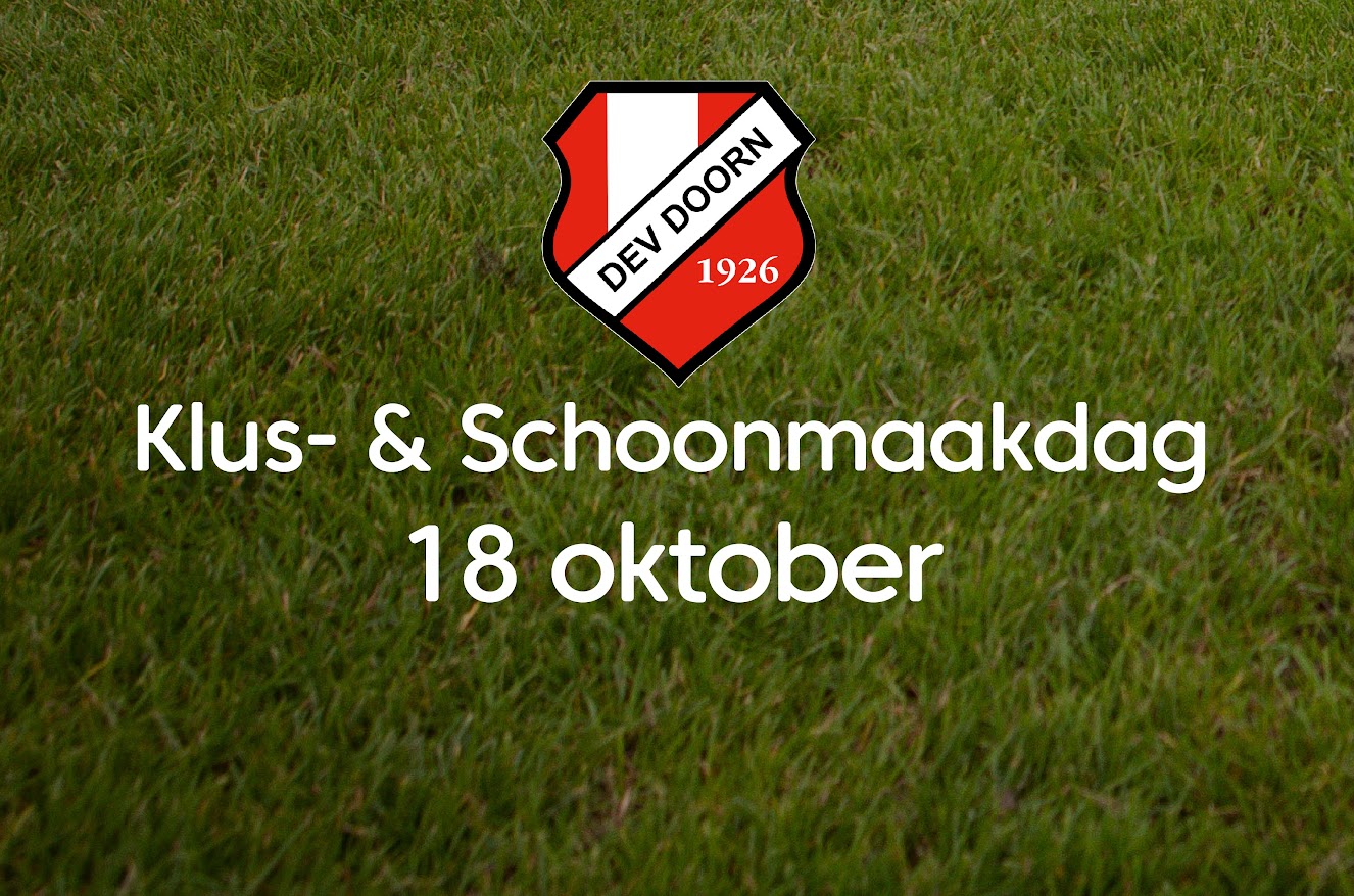 OPROEP: Klus- en schoonmaakdag  Za 18 oktober | 9.00 – 12.00 uur