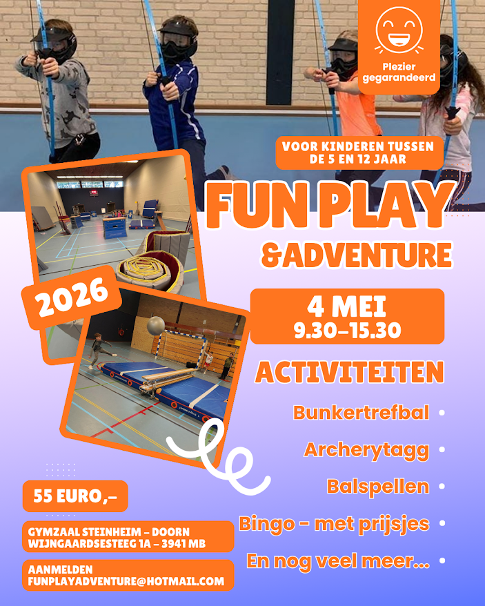 Fun Play & Adventure sportdag - 4 mei